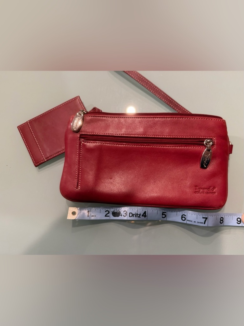 Tignanello Red Leather Wristlet Clutch/wallet- buttery soft - Picture 7 of 8